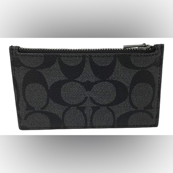 Black Coach Leather Mini Skinny
ID Card Case Unisex and Bag Charm  (NWT) - Picture 2 of 5